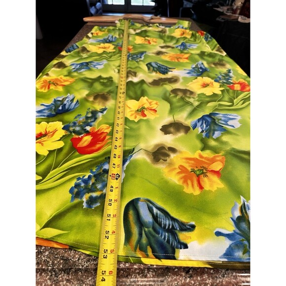Vtg Hawaiian Cotton Dress 22W Multicolor Green Floral Tropical Beach - Picture 9 of 12